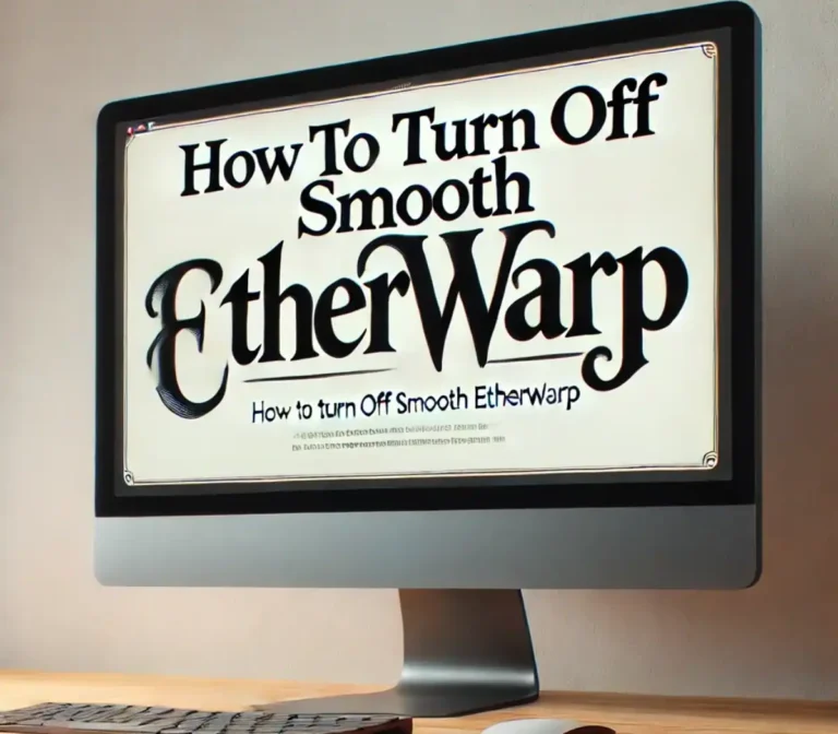 How to Turn Off Smooth Eatherwarp Neu